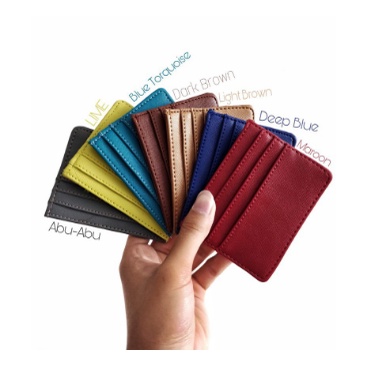 CARD HOLDER 6 SLOT Kartu + 1 SLOT FOR MONEY | Walletcard/ Dompet Kartu Portable Mudah Dibaw