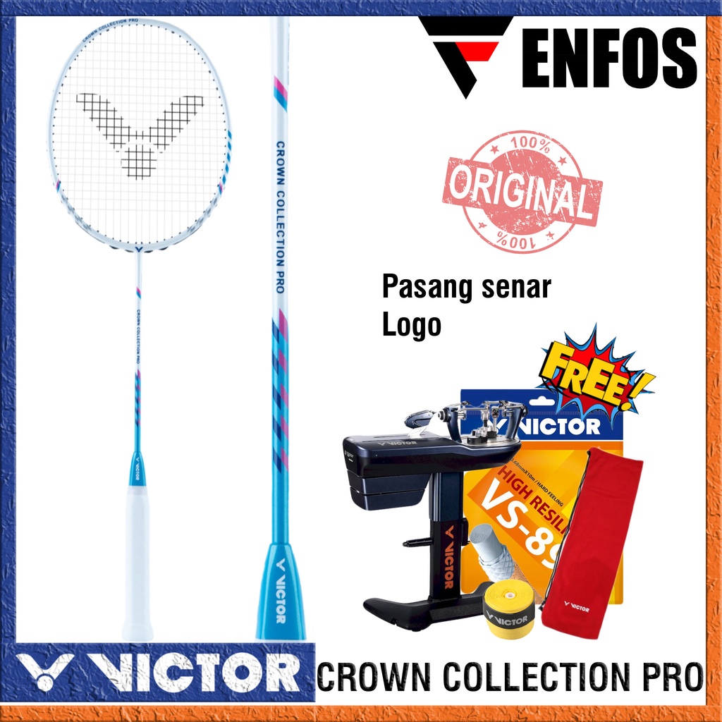 RAKET VICTOR CROWN COLLECTION PRO BADMINTON 4U ORI ORIGINAL 100%