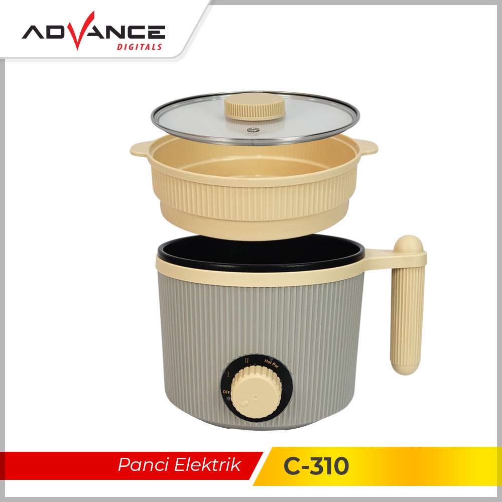 Advance Digitals C-310 Panci Listrik Elektrik Multifungsi Warmer Steamer Cooker 18CM I Garansi Resmi 1 Tahun