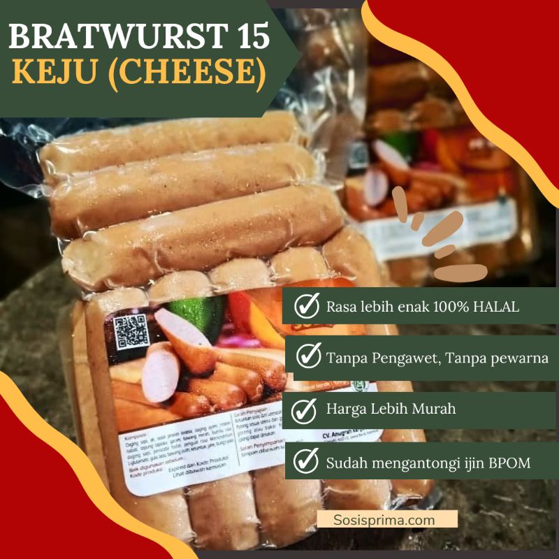 

KEJU Bratwurst isi 15 Prima Sosis Hemat Murah Terjangkau Sosis Sapi