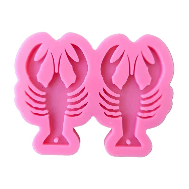 SIY  Lobster Keychain Earrings Epoxy Resin Mold DIY Jewelry Pendant Silicone Mould