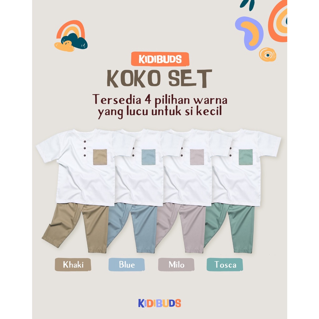KS003 Koko Set Kidibuds Warna Milo by Afrakids