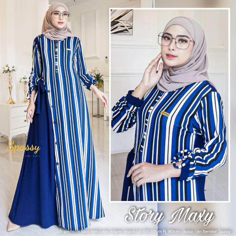 SPASSY DRESS MUSLIM WANITA STORY MAXY