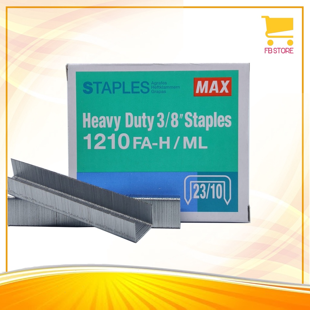 

Isi Staples / Stapler Max ORIGINAL Heavy Duty 3/8" 1210FA-H / ML 23/10 1000 STAPLES