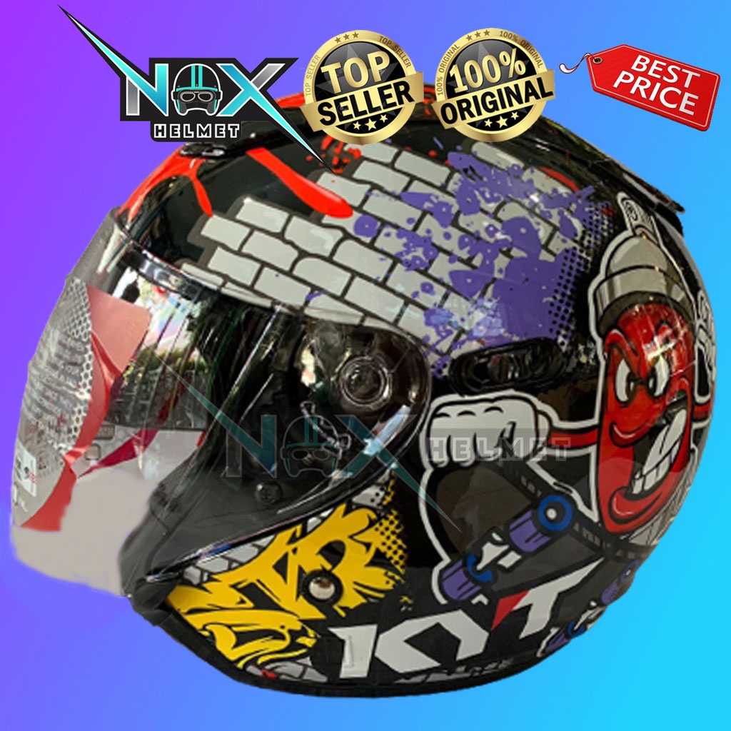 Helm KYT DJ MAXI Motif #4 Halfface (Ongkir 2kg)