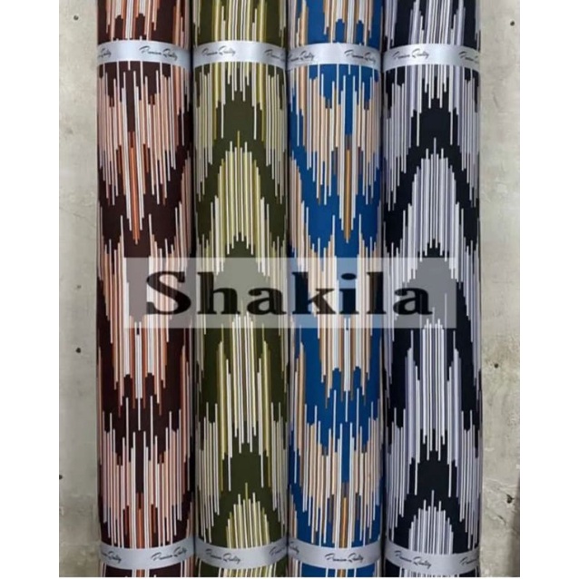 Kain Shakila Motif Garis Zigzag