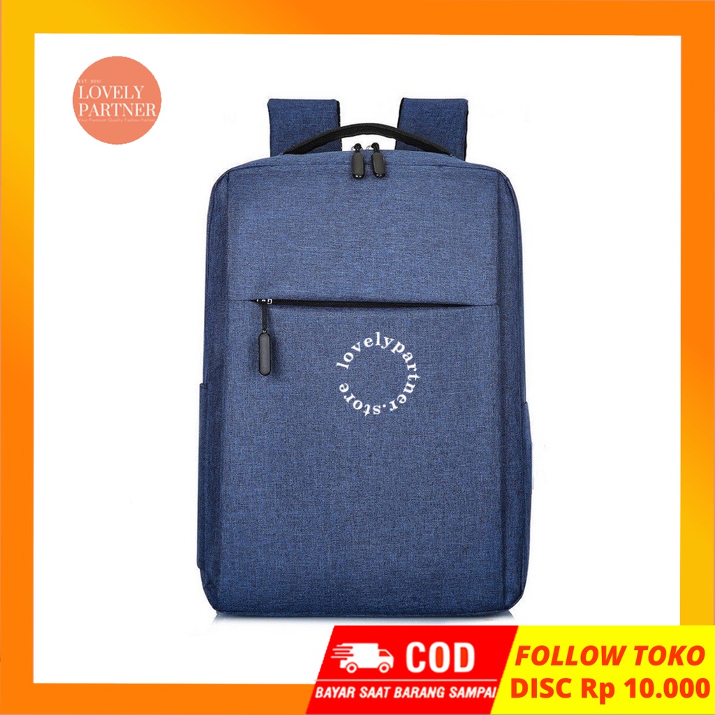 lp b11 tas backpack ransel laptop pria wanita model casual nylon premium korea import ori 13 14 inch