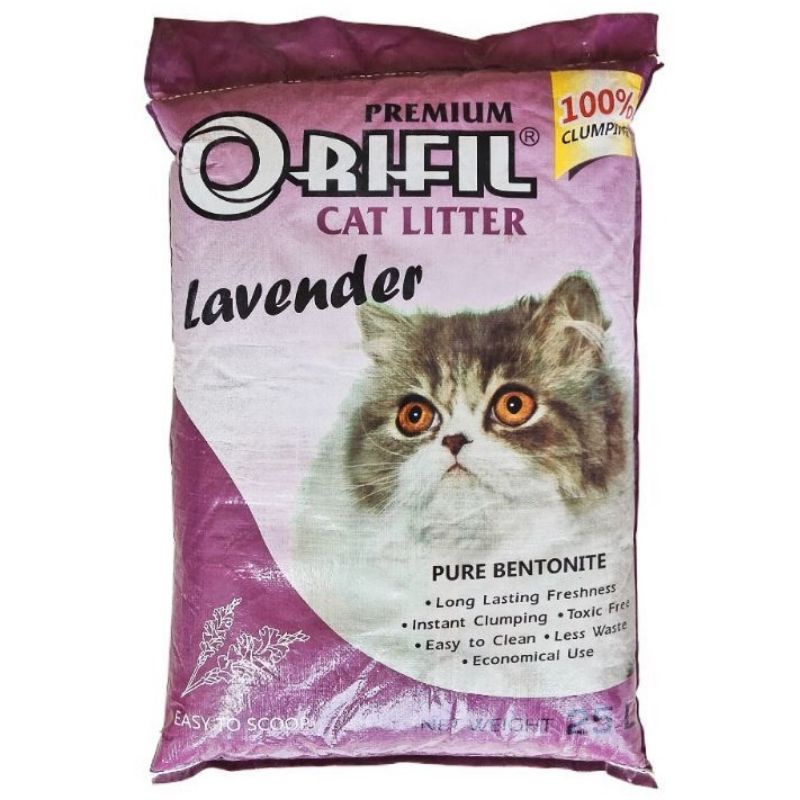 Pasir Kucing Gumpal Wangi ORIFIL 25L 25 L Liter Bentonite Cat Litter