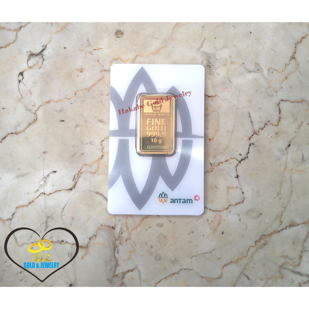 Emas Batangan ANTAM Logam Mulia 24K Gold Bar Gold Fine Gold 10 Gram
