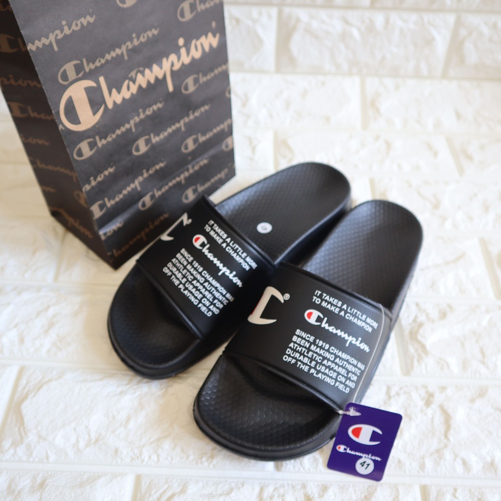Sendal champion selop pria wanita slide slop on casual