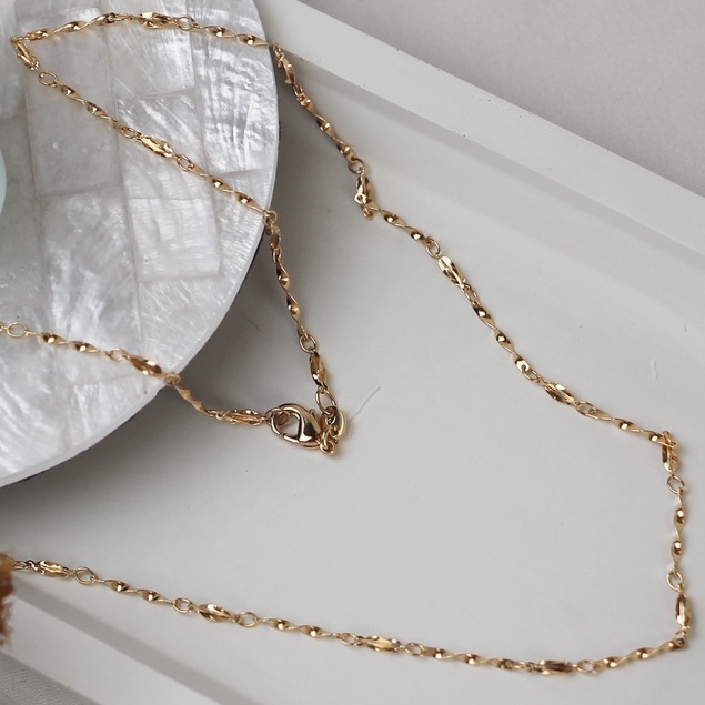 Kalung Xuping Ulir Polos Lapis Emas