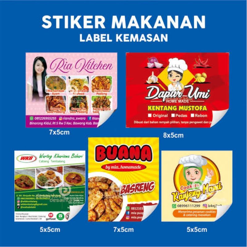 

label kemasan ,snack,produk dll