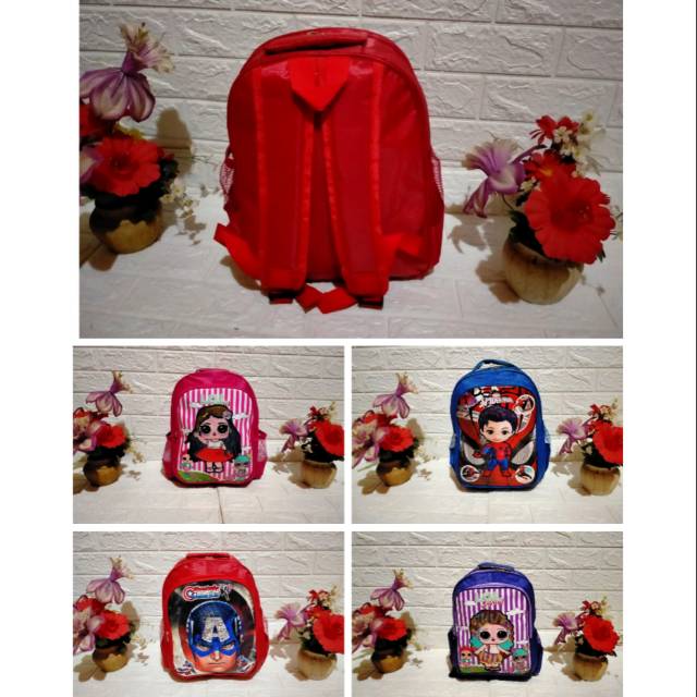 Tas ransel anak lampu led/ sd tk/seri 02