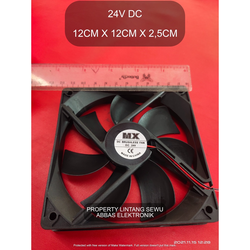 FAN KIPAS DC 24 VOLT 12 X 12 CM BRUSHLESS