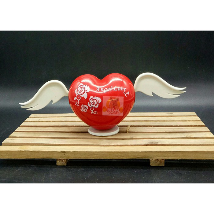 Valentine Angel Love Display / Pajangan Mobil Love Swing Solar energy