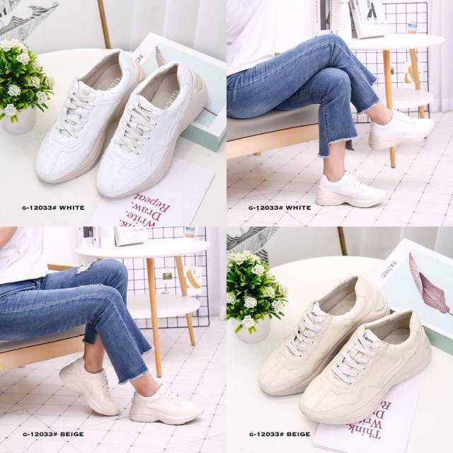 GUCCI SNEAKERS Women’s Rhyton GG Gucci Leather Sneakers G-12033 (val)