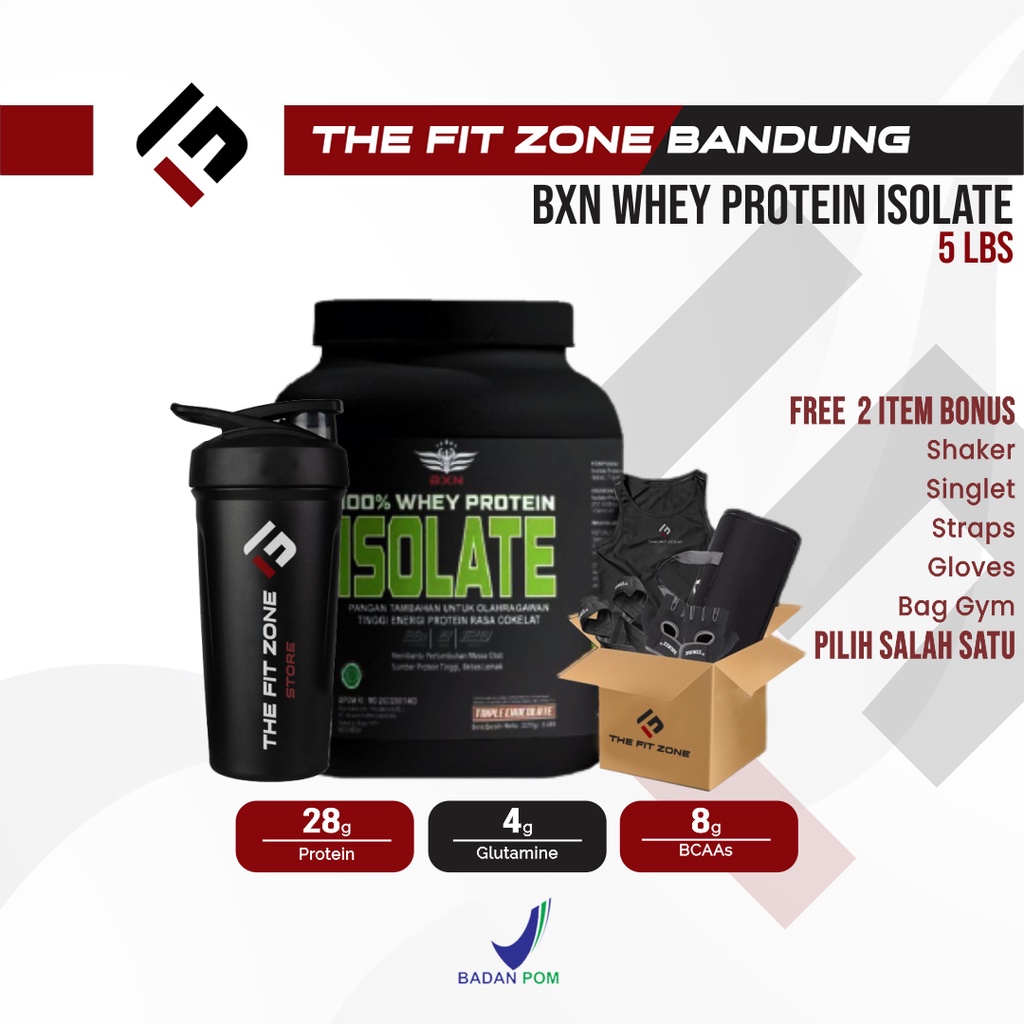 Bxn Whey Protein isolate 5lbs BPOM Whey Protein Isolate