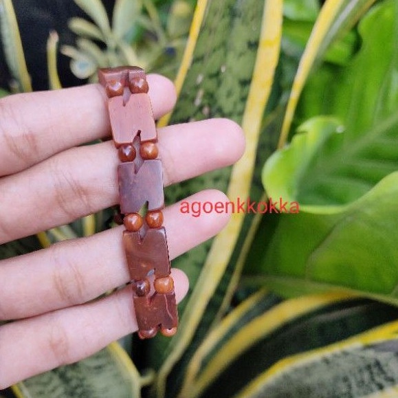 Gelang plat N coklat kokka kaokah