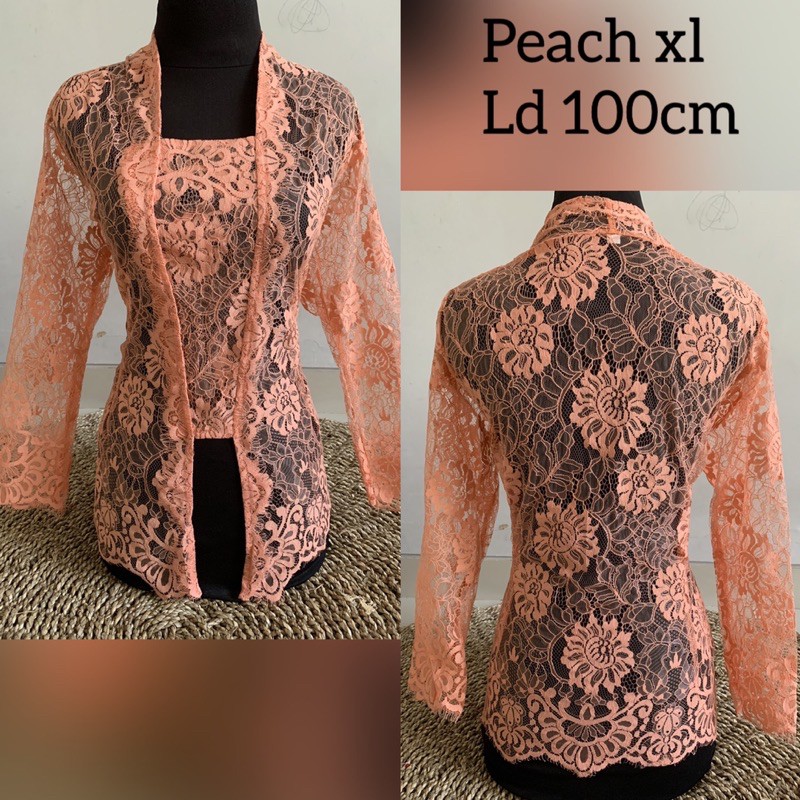 Kebaya Brokat Semi Prancis/Kebaya Lengan Lonceng