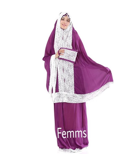 Mukena zafira  purple