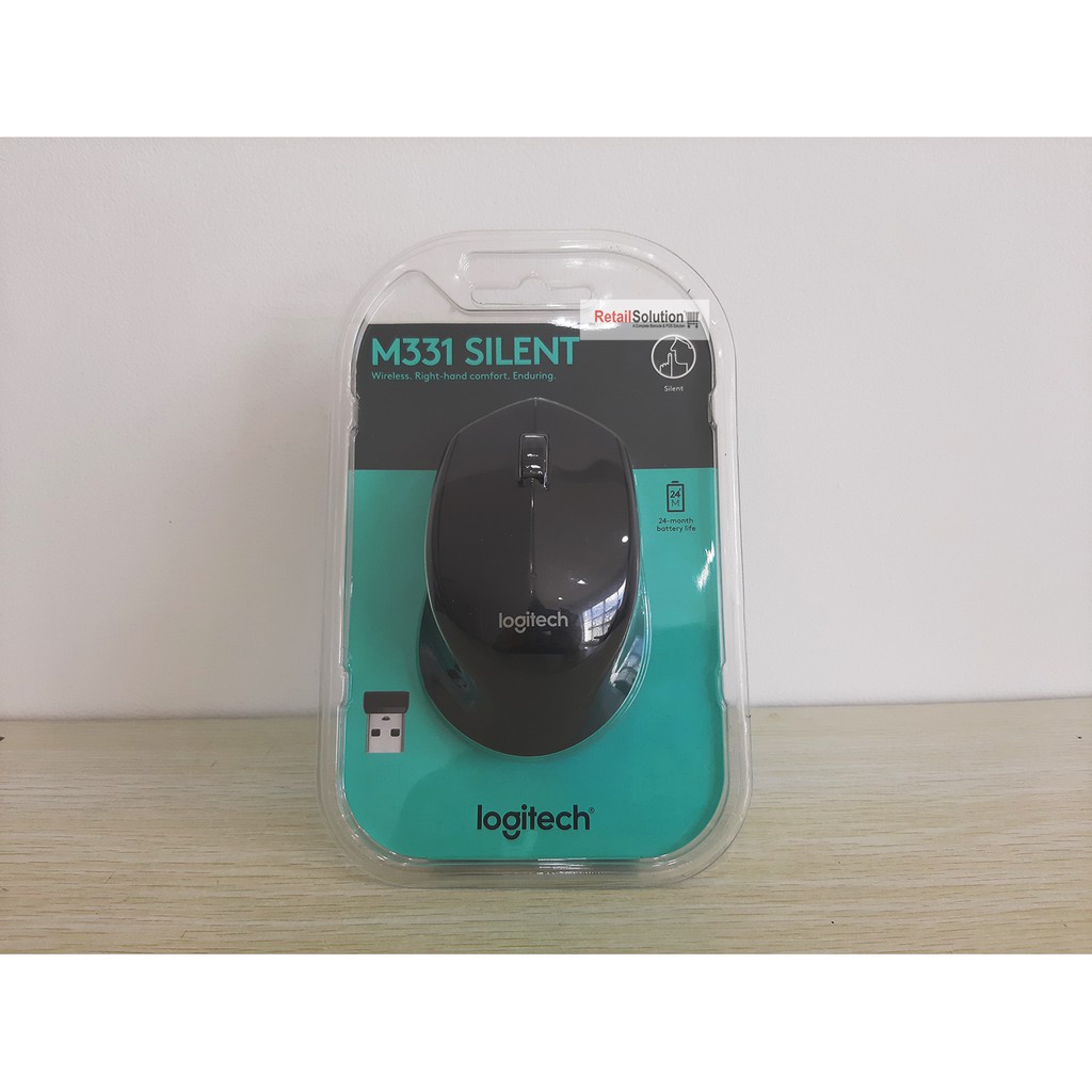 Mouse Wireless Silent USB - Logitech M331 / M-331 / M 331 Garansi Resmi