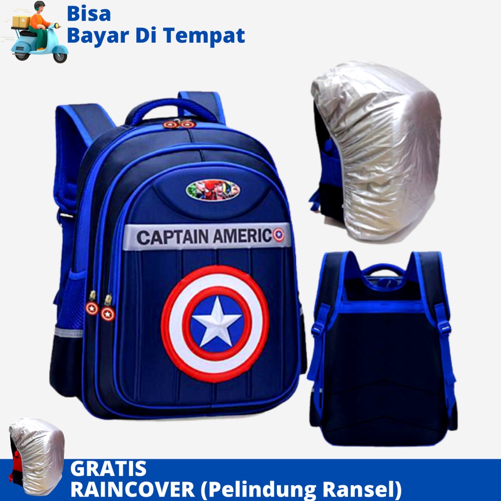 Tas Ransel Anak Capten DSTR-1009 Ukuran SD Ransel Anak Tas Sekolah SD Tas Anak Cowok