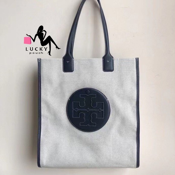 Tory Burch Ella Canvas Tall Tote Bag