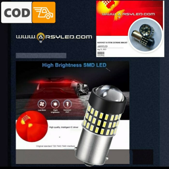 ARSY LED Lampu REM mobil Avanza Xenia Ertiga Datsun 54 Titik Lensa 360