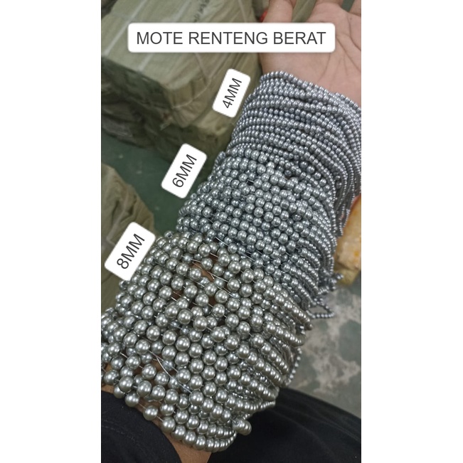 (PART 1 MRB 01 - MRB 45) MUTIARA SINTETIS / MUTSIN 4MM / MUTIARA BERAT / MOTE RENTENG BERAT 4MM