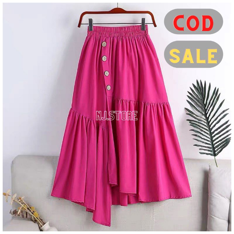 Skirt Panjang Korea - Queena Skirt / Toyobo / Rok Kekinian