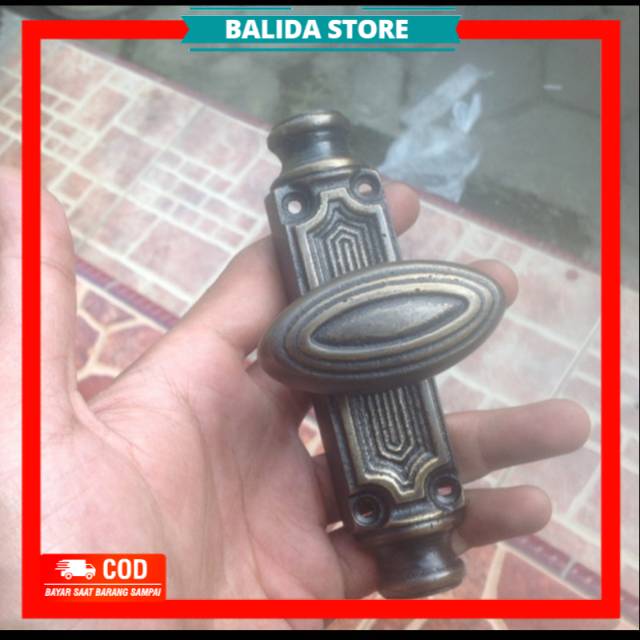 Kunci Gembok Spanyol - Espanyolet ( espagnolette ) Kuningan Antik