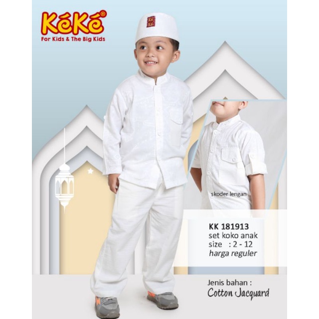 KOKO ANAK KEKE PUTIH LENGAN PANJANG KK 181913
