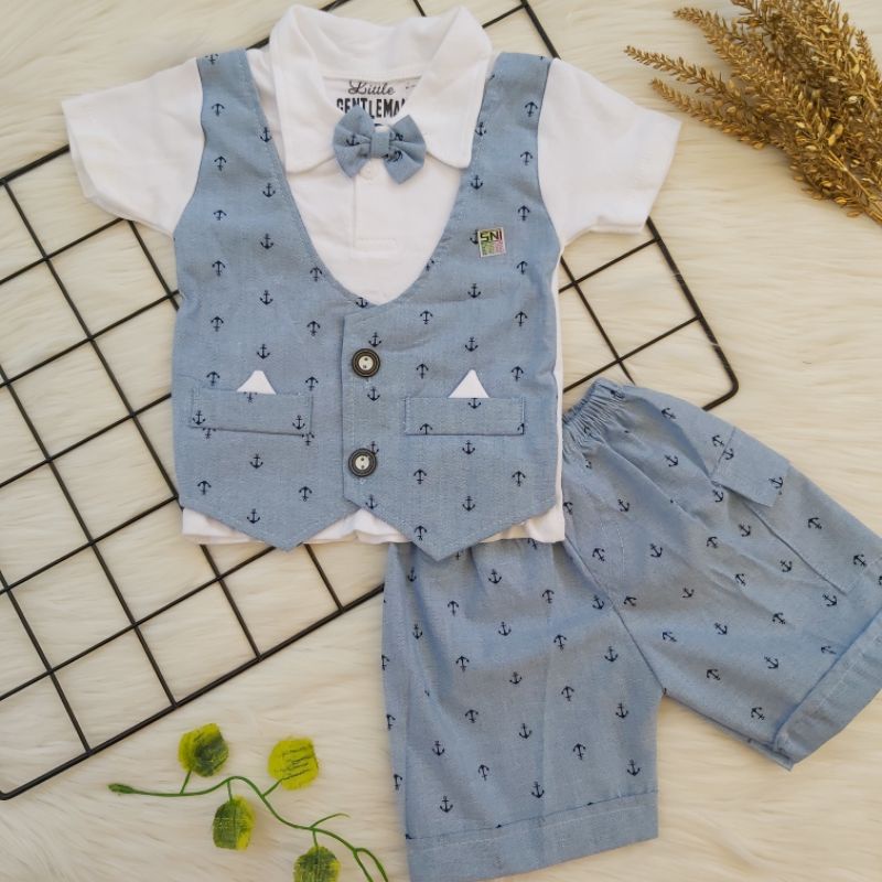 Baju Setelan Tuxedo Anak cowok baju celana bayi cowok murah bagus adem