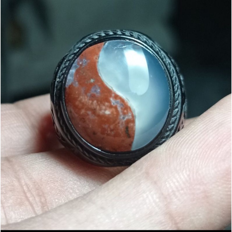 cincin akik yin yang klawing