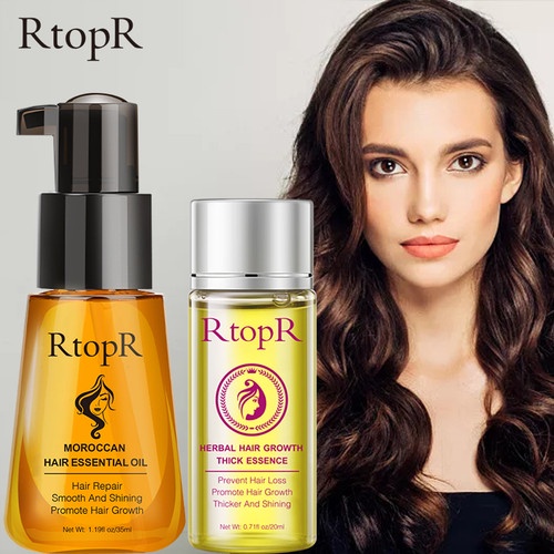 RtopR Moroccan Hair Essential Oil Mengurangi Kehilangan Rambut Produk Pertumbuhan Rambut Minyak Esensial