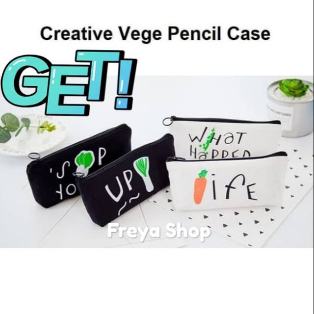 

Tempat pensil kekinian TP0075 Tempat Pensil Creative Vege Tempat Kosmetik Pouch - up up