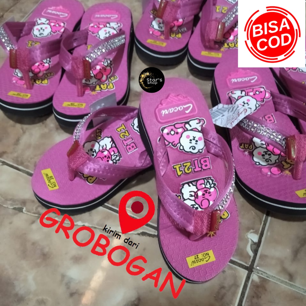 sandal jinjit anak perempuan bts