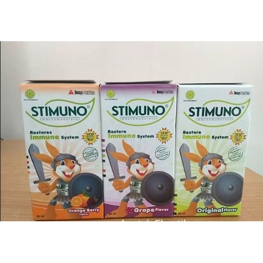 Stimuno Syrup 60 ml 100 ml Orange Berry Jeruk Beri / Original / Grape 60ml 100ml Daya Tahan Tubuh