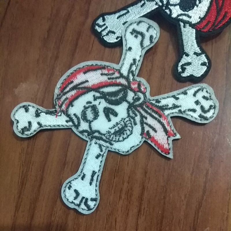 aplikasi bordir bajak laut pirate cloth patch