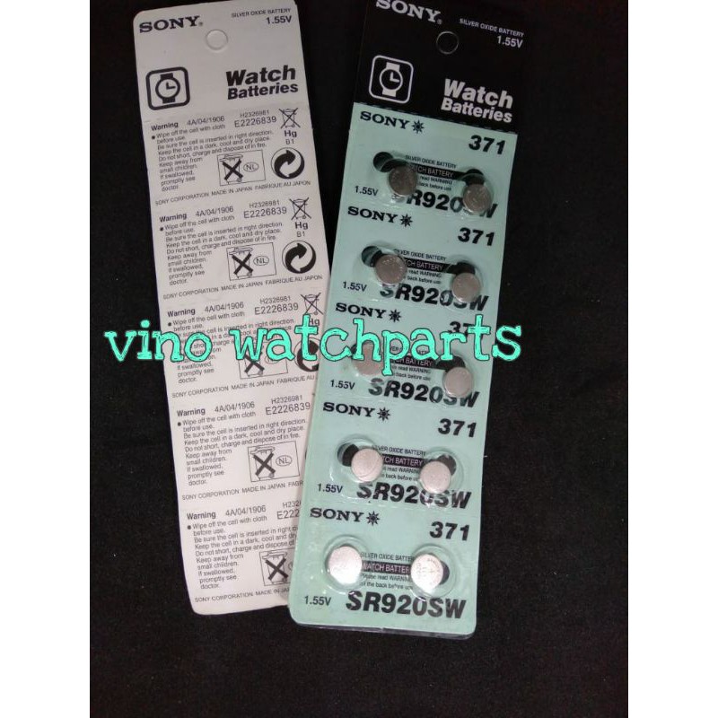 Baterai Sony 371 / SR 920 SW Baterai Sony Murah 920 Baterry Jam Murah