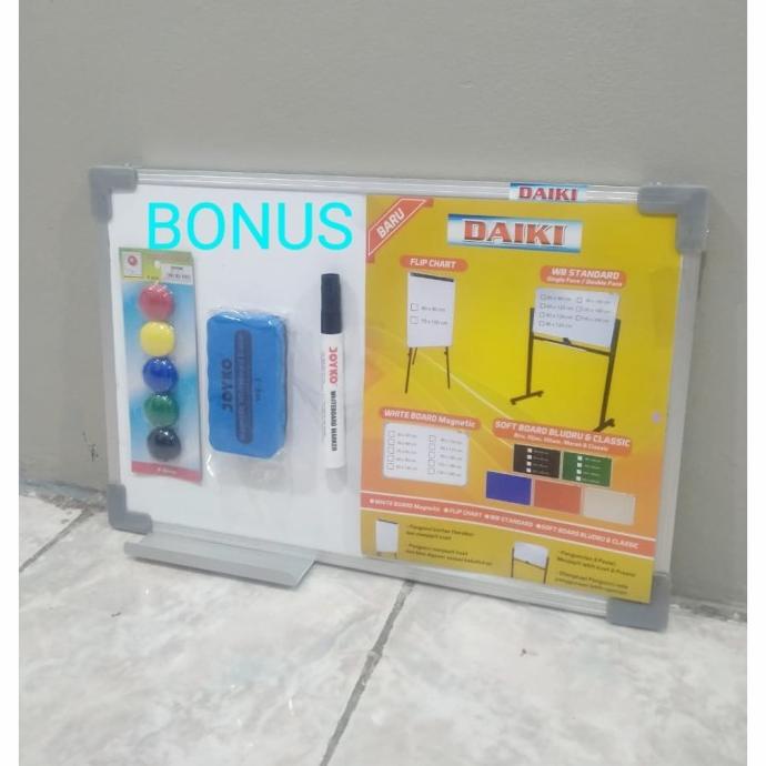 

Whiteboard / Papan tulis magnetic uk 30x45 cm Terbaru