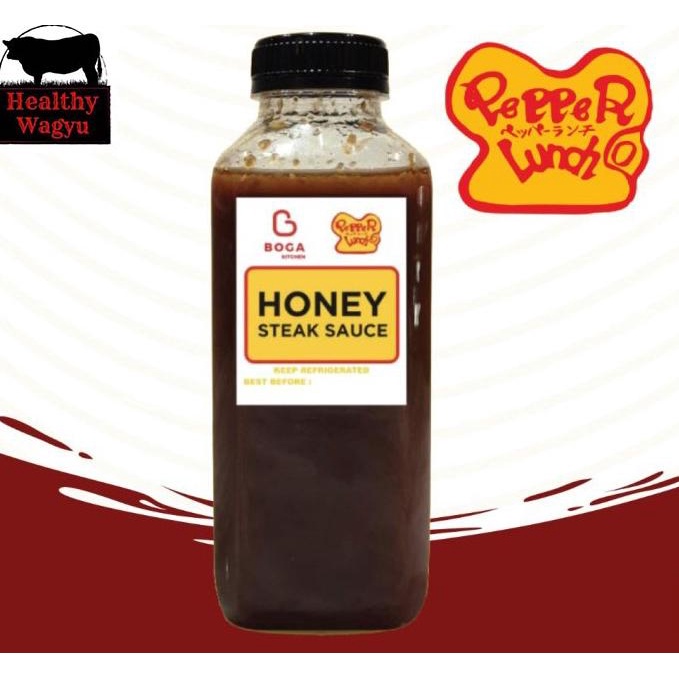 

BIG SALE HONEY STEAK SAUCE BOGA HOME SAUS DAGING PEPPER LUNCH SAOS MANIS 250ML !!!!!