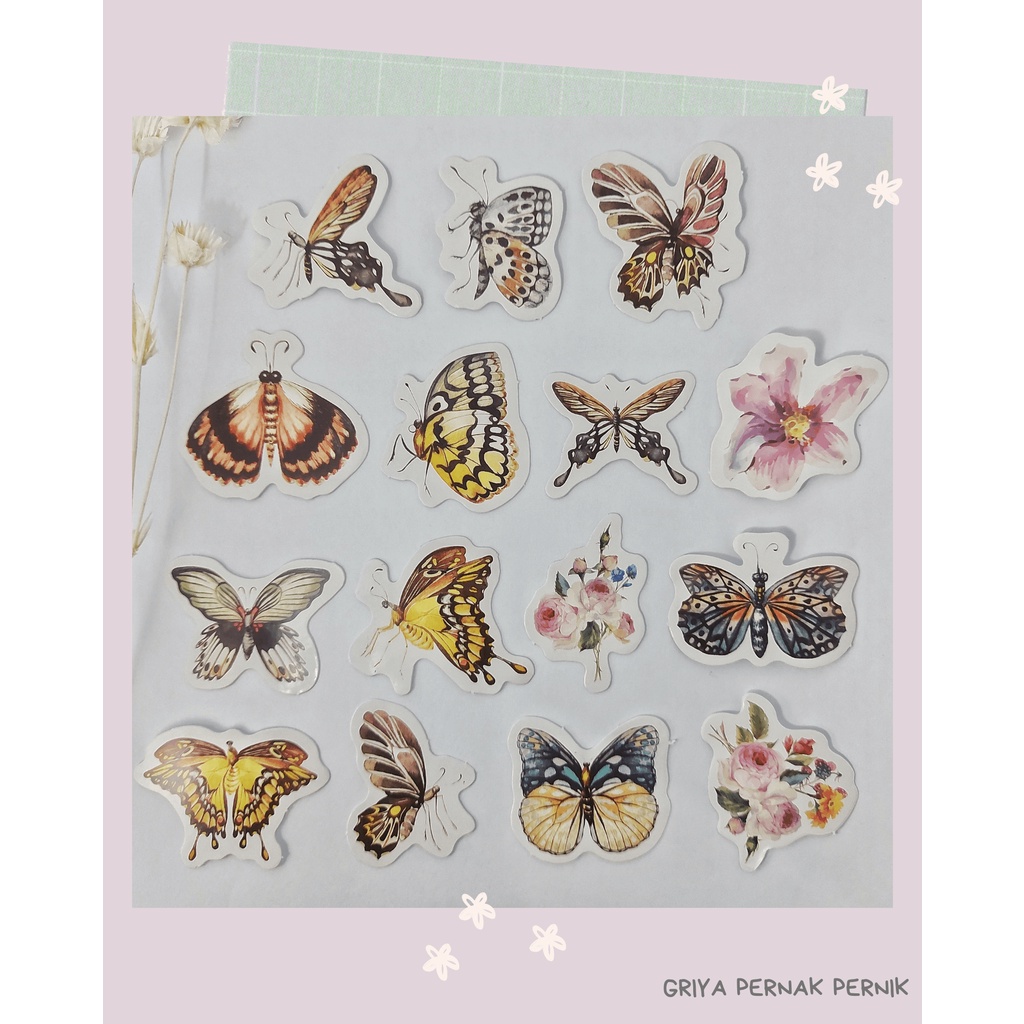 

Pernak Pernik - Stiker Deco Kupu-kupu | Stiker Aesthetic | Stiker Jurnal Scrapbook