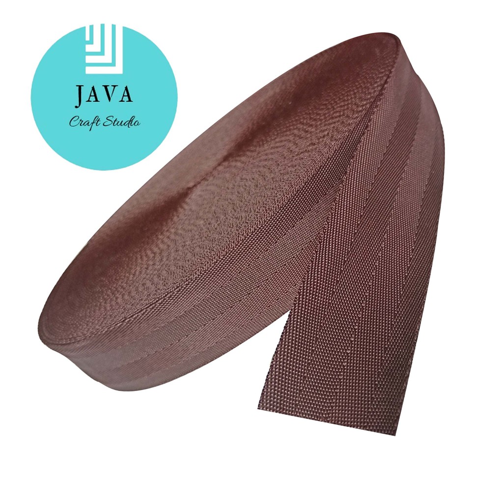 TALI WEBBING SEAT BELT SAFETY BELT 3.0 CM COKLAT KTB 30 CRM COKLAT