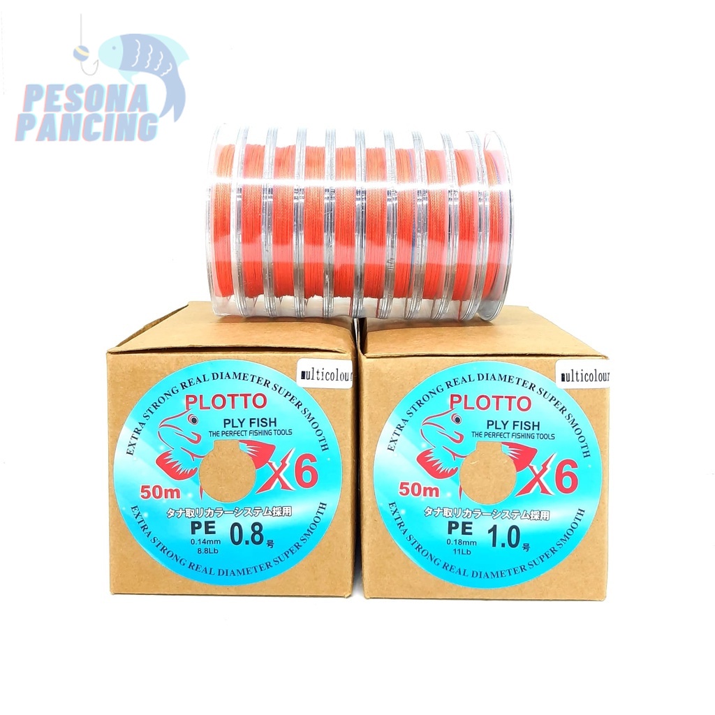 Senar Pancing PE PLY FISH PLOTO X6 MULTICOLOR Sangat KUAT dan MURAH