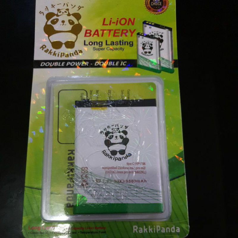 Baterai battery batere batery batre rakipanda rakkipanda double power asus Zenfone Max Pro M1 M2