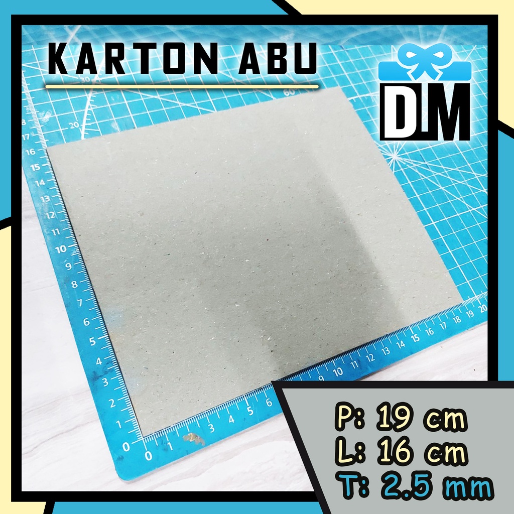 Karton Abu 19 x 16 cm / 19x16 cm / 19x16cm / 190x160 mm Papan MDF Abu Duplex Tebal 2.5mm