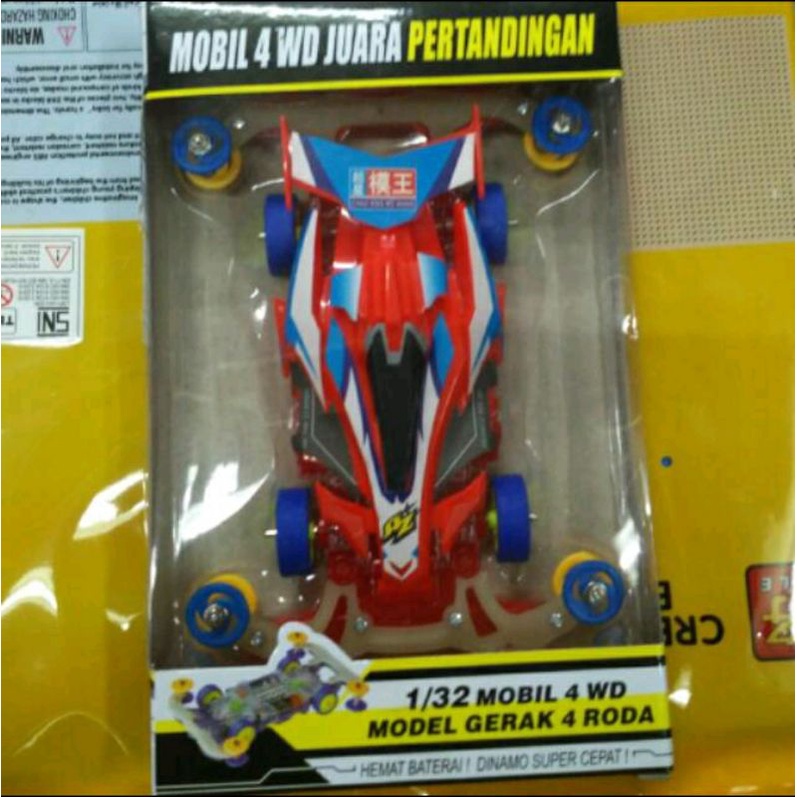 mobil Tamiya 4wd merah dinamo  tengah by Aoda