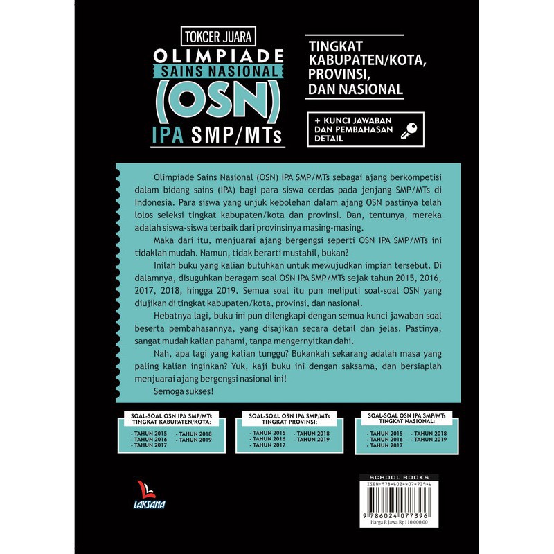 Buku Tokcer Juara Olimpiade Sains Nasional Osn Ipa Smp Mts Shopee Indonesia