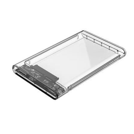 Ssd hdd enclosure gaintech 2.5 sata usb 2.0 transparent gt-hd201 - Casing harddisk external transparan